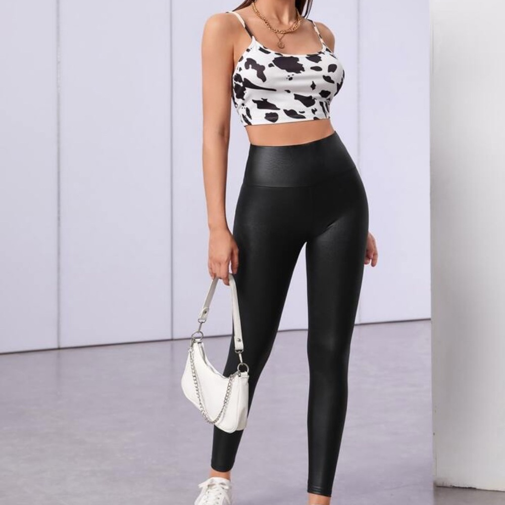 Black Faux Leather Leggings